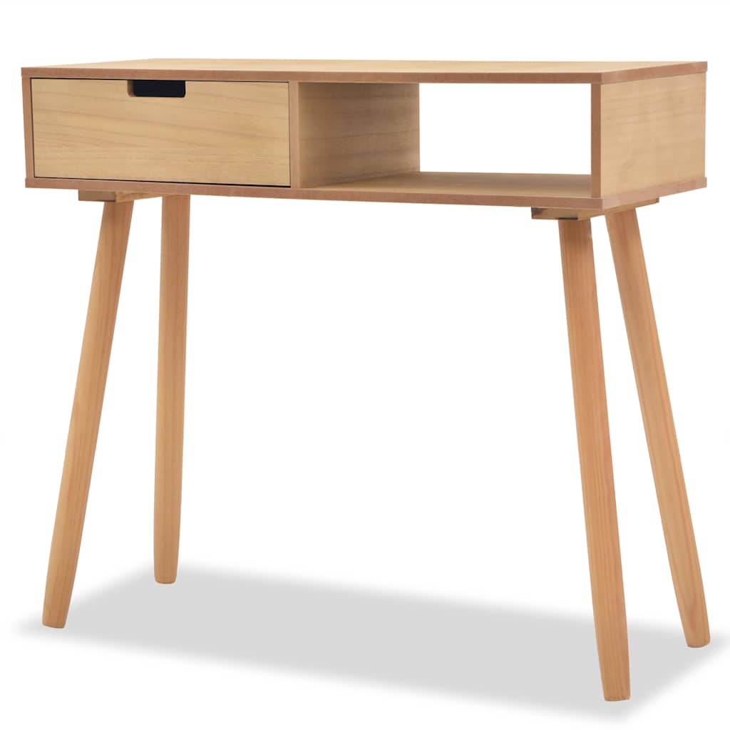 Vidaxl wandtafel 80x30x72 cm massief grenenhout bruin
