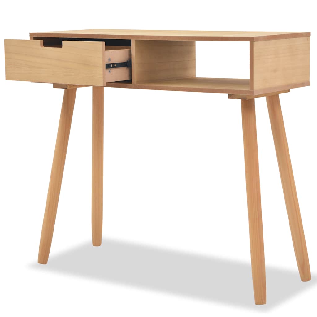 Vidaxl wandtafel 80x30x72 cm massief grenenhout bruin