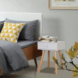 Vidaxl nachtkastjes 2 st 40x30x61 cm massief grenenhout wit