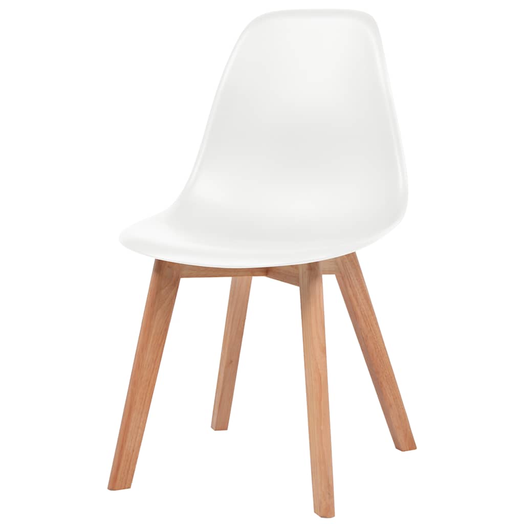 Vidaxl eetkamerstoelen 6 st kunststof wit