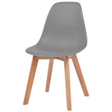 Vidaxl eetkamerstoelen 2 st kunststof grijs
