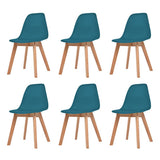 Vidaxl eetkamerstoelen 6 st kunststof turquoise