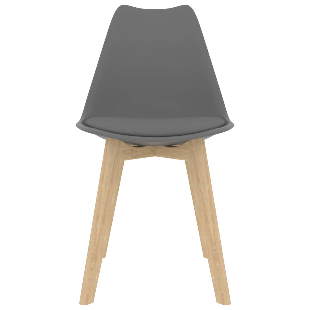 Vidaxl eetkamerstoelen 4 st kunststof grijs