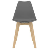Vidaxl eetkamerstoelen 4 st kunststof grijs