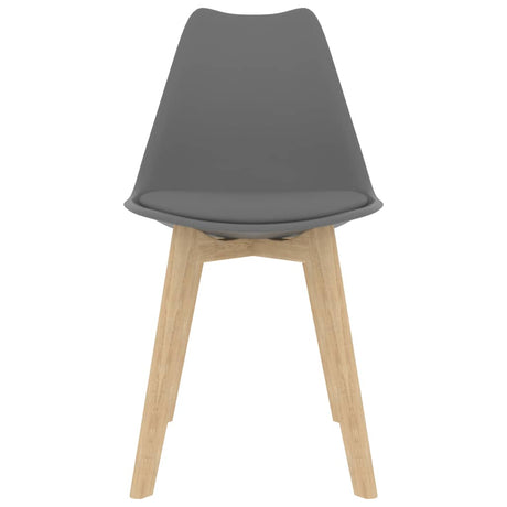 Vidaxl eetkamerstoelen 4 st kunststof grijs