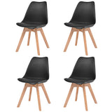 Vidaxl eetkamerstoelen 4 st kunststof zwart