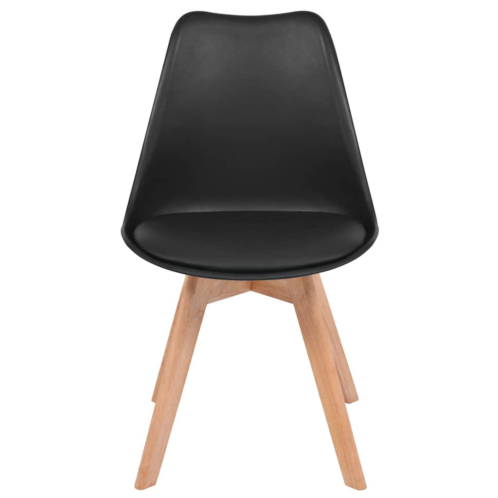 Vidaxl eetkamerstoelen 4 st kunststof zwart