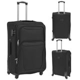 Vidaxl trolleyset noir 3 pièces