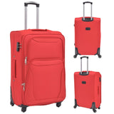 Vidaxl trolleyset rouge 3 pièces