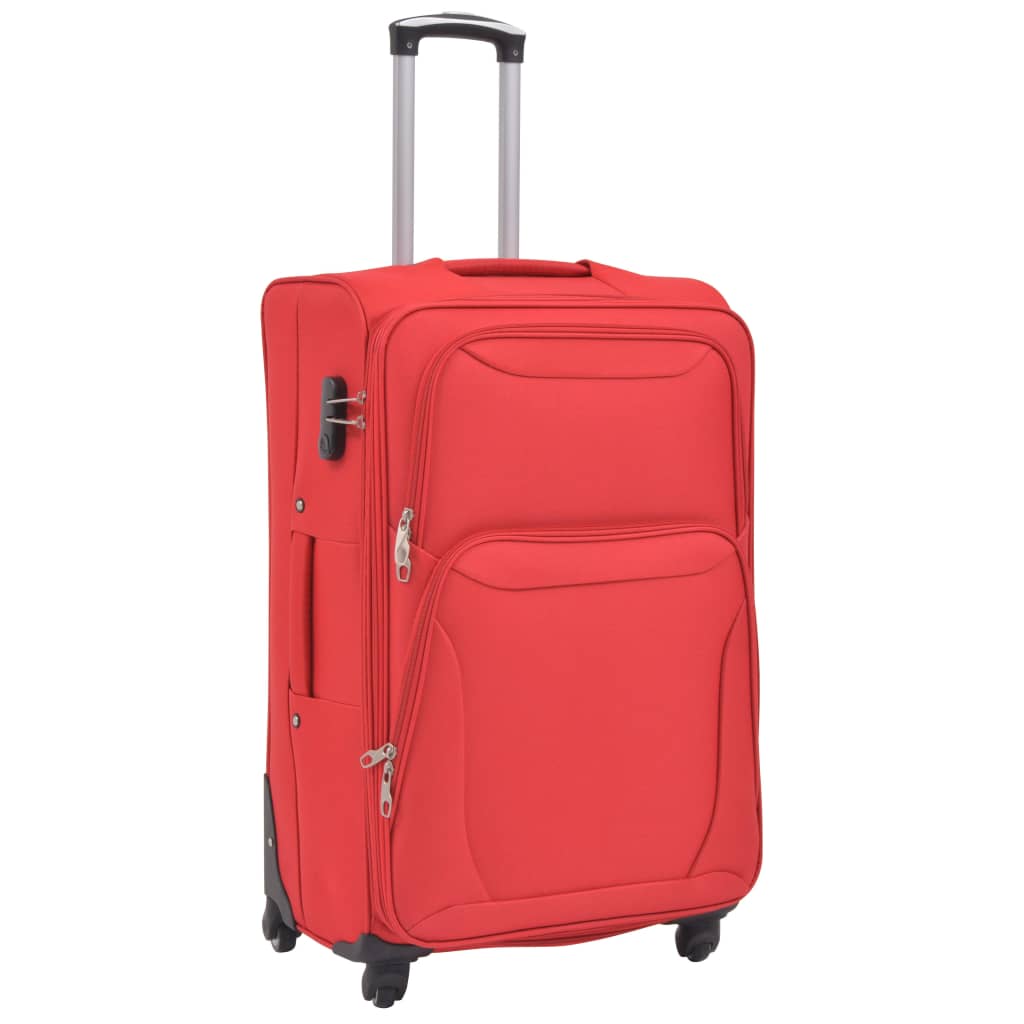 Vidaxl trolleyset rouge 3 pièces