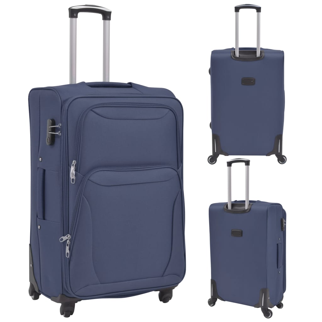 Vidaxl Trolleyset Navy Blue 3-Stück