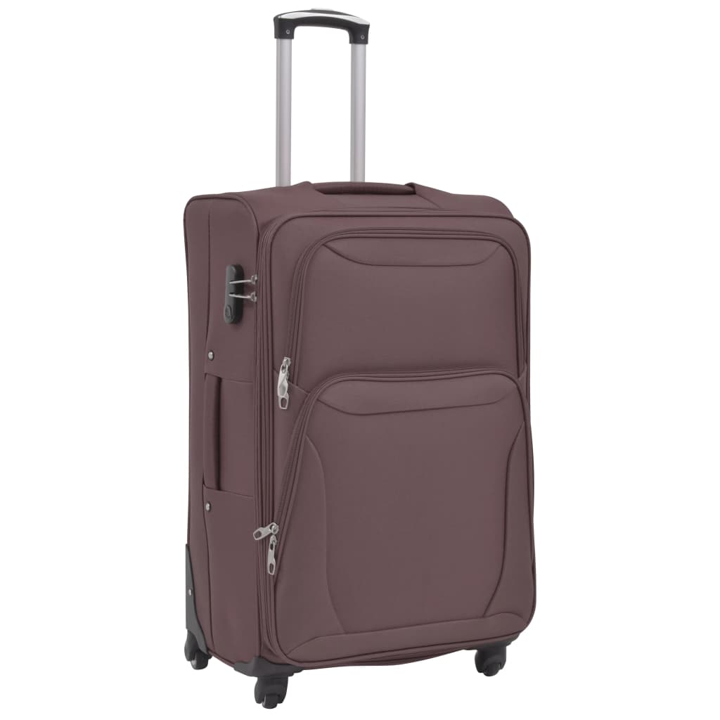 Vidaxl trolleyset café marron 3 pièces