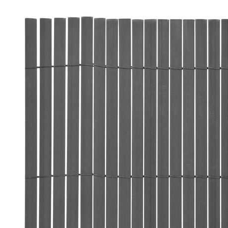 Vidaxl Gartenzäune doppelte 90 x 300 cm PVC Grau