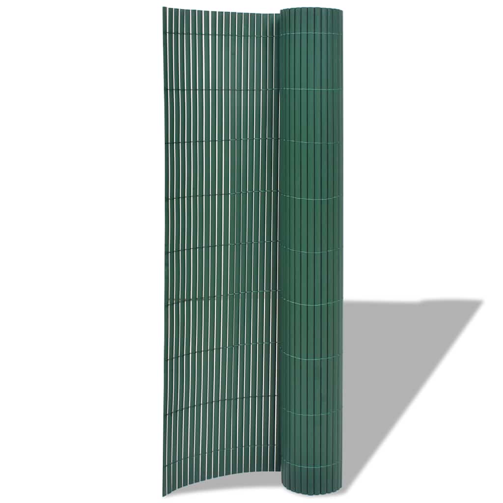 Vidaxl Gartenzäune doppelte 90 x 500 cm PVC Grün