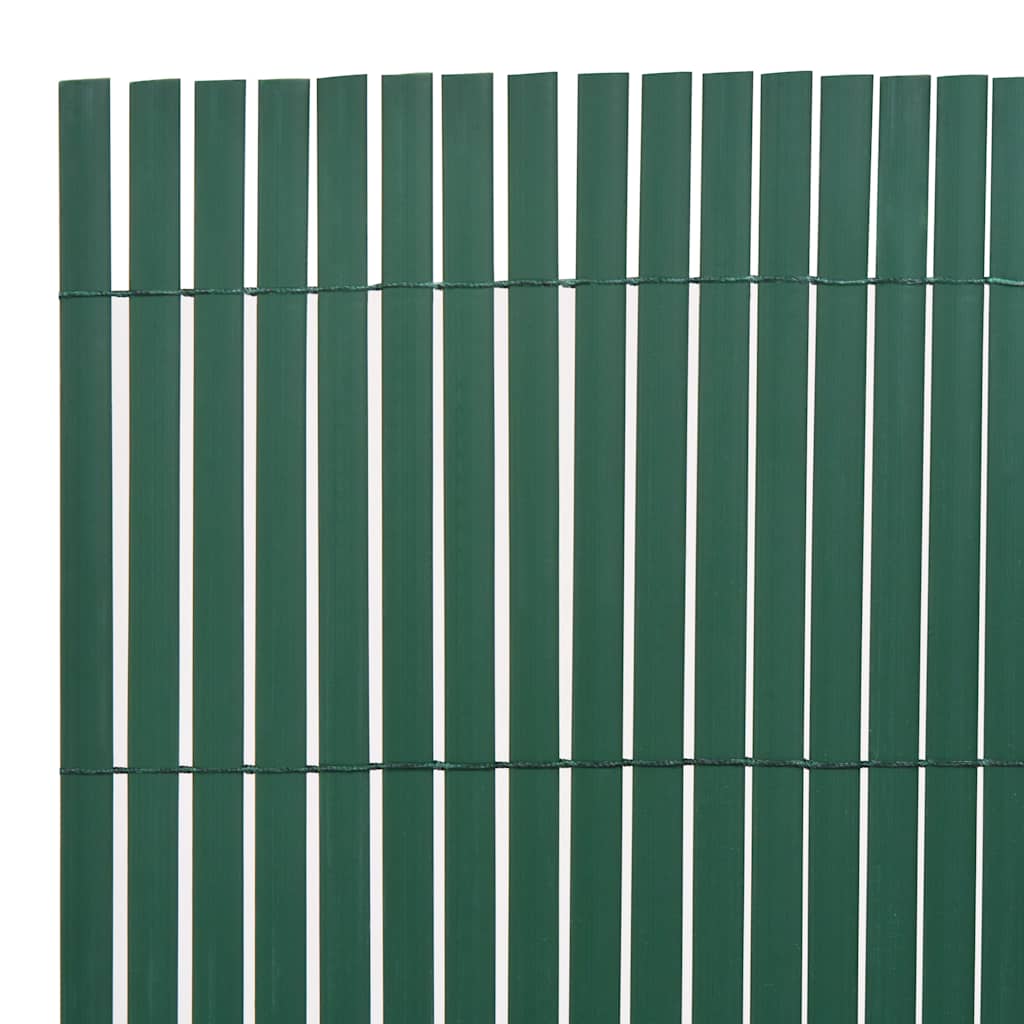 Vidaxl Gartenzäune doppelte 90 x 500 cm PVC Grün