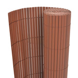 Vidaxl Gartenzäune doppelte 90 x 500 cm PVC Braun