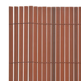 Vidaxl Gartenzäune doppelte 90 x 500 cm PVC Braun
