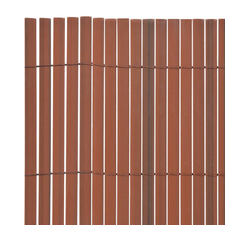 Vidaxl Gartenzäune doppelte 90 x 500 cm PVC Braun