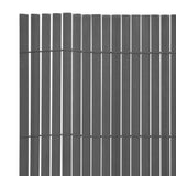 Vidaxl Gartenzäune doppelte 90 x 500 cm PVC Grau
