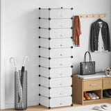 Vidaxl -Schuhschrank mit 10 Kollabienfächern weiß