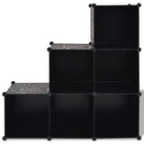 Vidaxl Storage furniture with 6 compartments Black