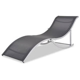 Vidaxl ligbedden inklapbaar 2 st aluminium en textileen