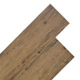 Planches de plancher vidaxl non auto-adhésives 5,26 m² 2 mm en PVC Brown