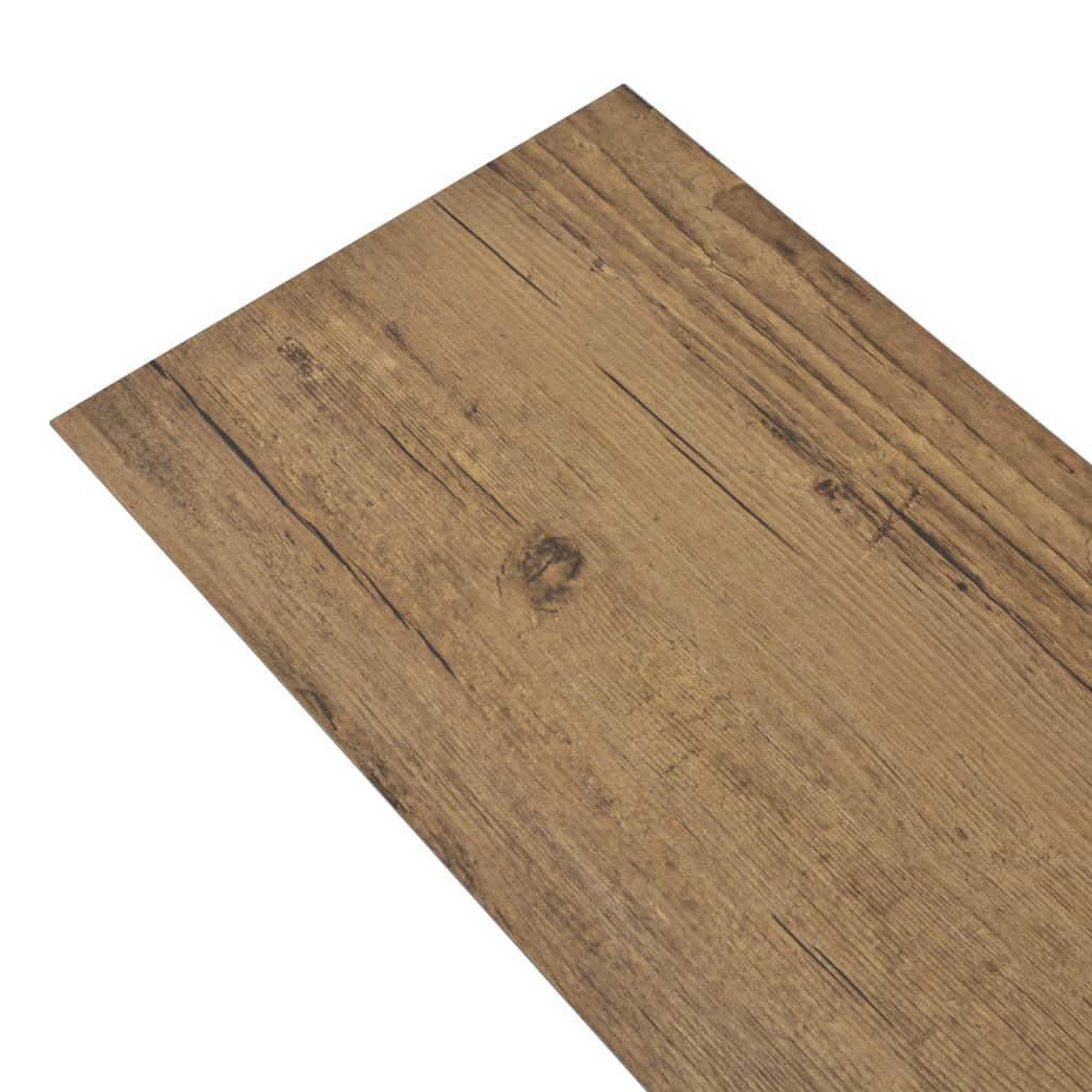 Vidaxl Floorboards Non-self-adhesive 5.26 m² 2 mm PVC walnut brown