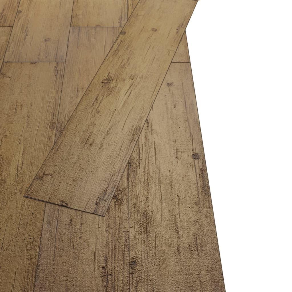 Vidaxl Floorboards Non-self-adhesive 5.26 m² 2 mm PVC walnut brown