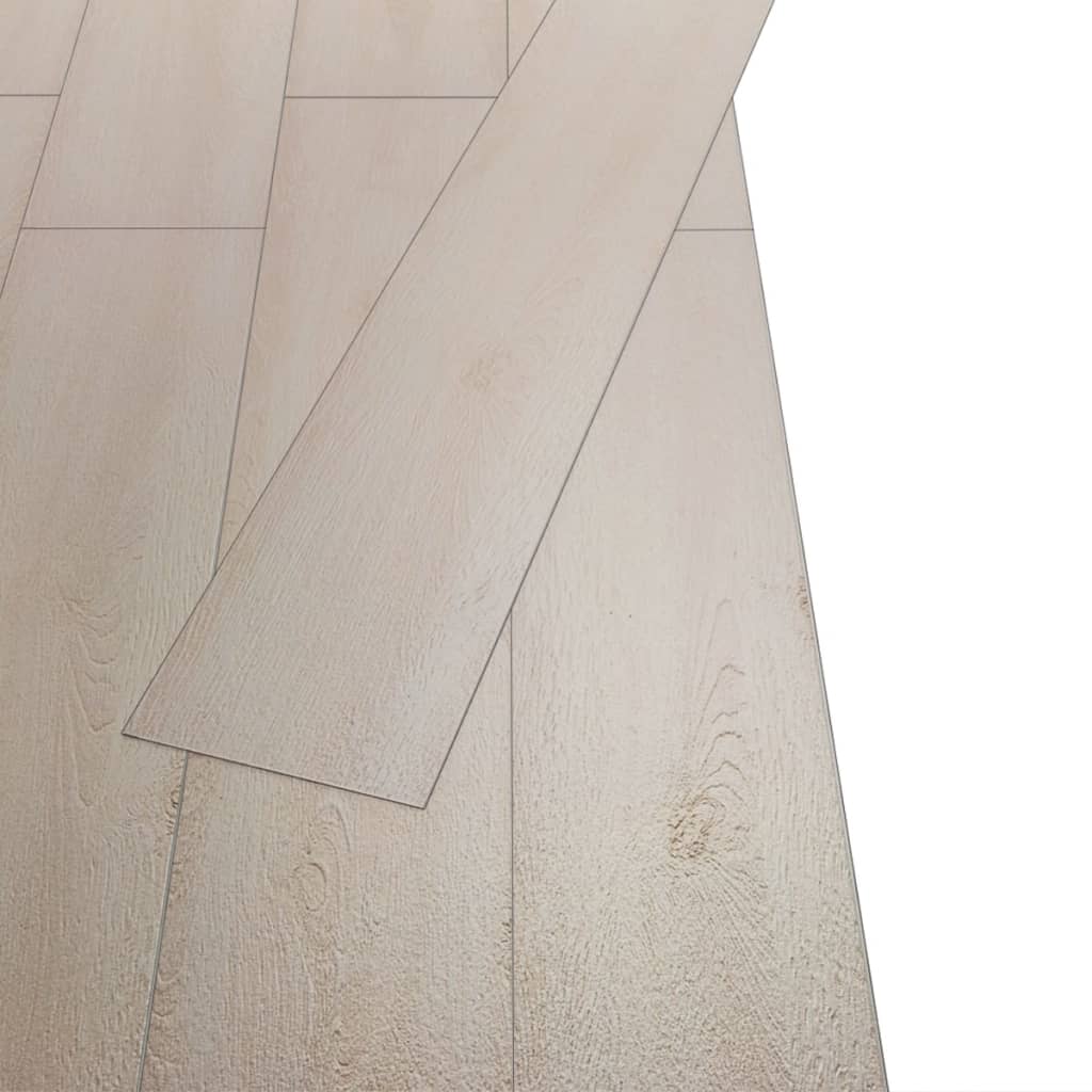 VIDAXL ABBIETRI PIANO NON ADADESIVE 5,26 m² 2 mm PVC Oak bianco colorato