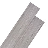 Planches de plancher vidaxl non auto-adhésives 5,26 m² 2 mm en PVC gris foncé