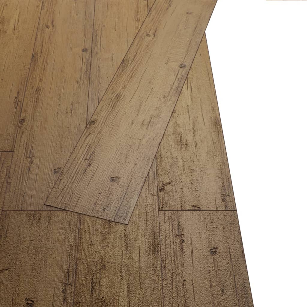 Vidaxl Floorboards Self -adhesive 5.02 m² 2 mm PVC Walnut Brown