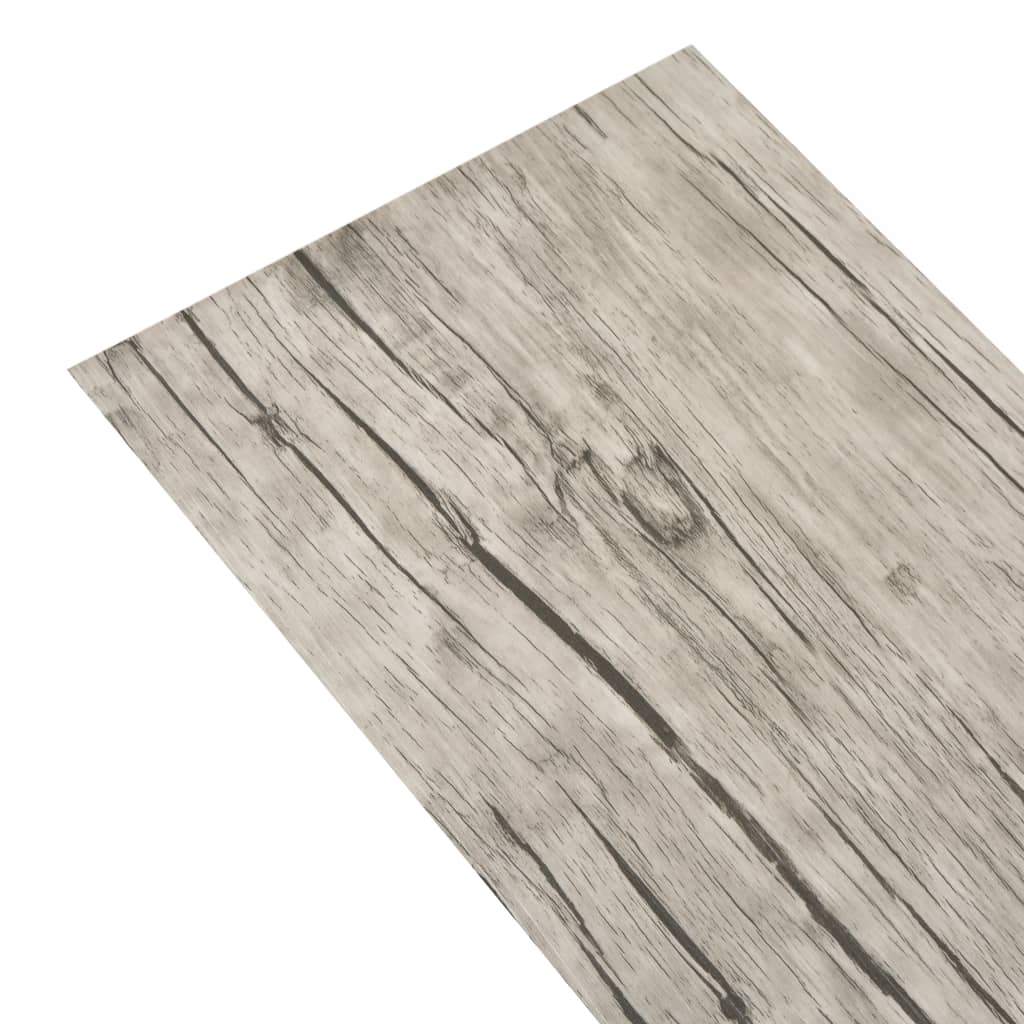 Tablas de piso Vidaxl autoadhesivo 5.02 m² 2 mm de roble lavado de PVC