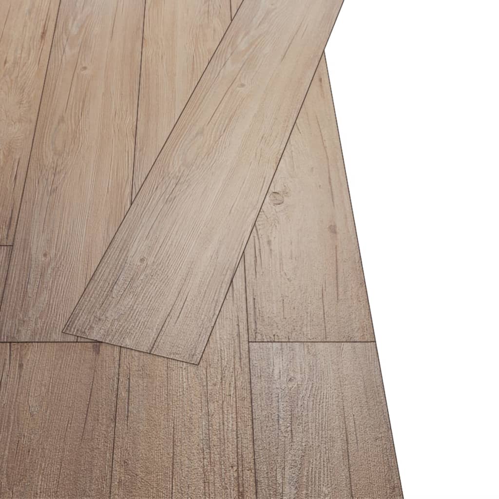 Vidaxl aboard pavimenti autoadesivo 5,02 m² 2 mm PVC Oak Brown