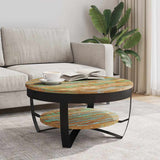 Vidaxl salontafel 65x32 cm massief gerecycled hout
