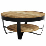 Vidaxl salontafel 65x32 cm massief ruw mangohout