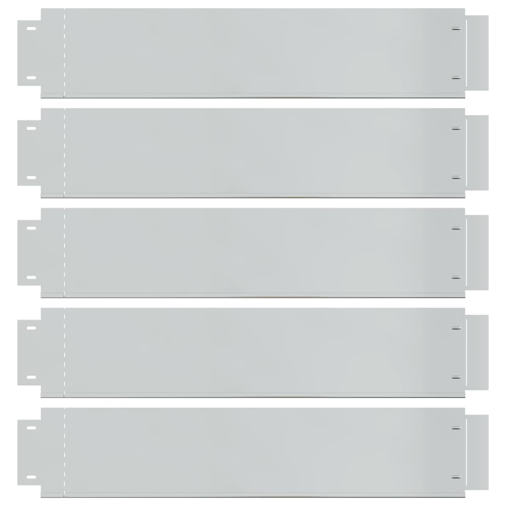VIDAXL -Grasgrenzen 100x19 cm verzinkter Stahl 5 STs 5 STs