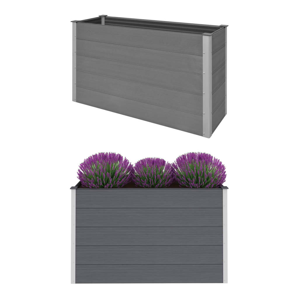 Vidaxl Planter raised 150x50x91 cm HKC Gray