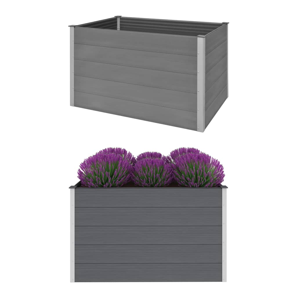 Vidaxl Planter raised 150x100x91 cm HKC Gray