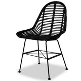 Vidaxl eetkamerstoelen 2 st natuurlijk rattan zwart