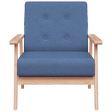 Vidaxl fauteuil stof blauw