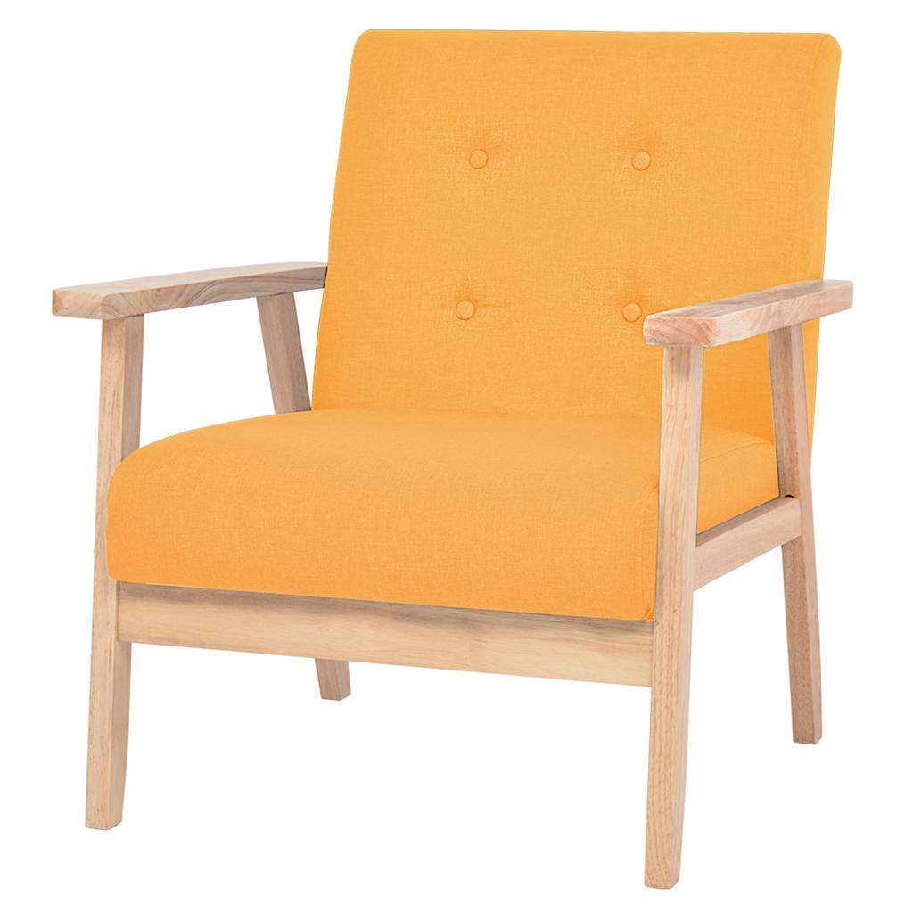 Vidaxl fauteuil stof geel