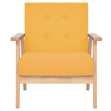 Vidaxl fauteuil stof geel
