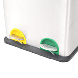 VidaXl pedal bin for recycling 36 lust -free steel