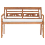 Vidaxl bank batavia met kussens 120 cm teakhout
