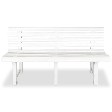 Vidaxl tuinbank 145,5 cm kunststof wit