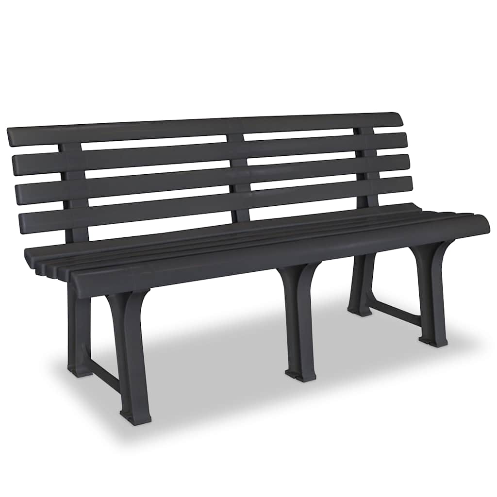 Vidaxl tuinbank 145,5 cm kunststof antraciet