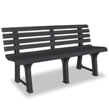 Vidaxl tuinbank 145,5 cm kunststof antraciet