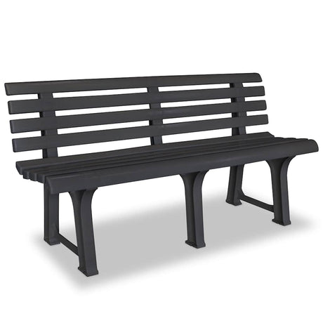 Vidaxl tuinbank 145,5 cm kunststof antraciet