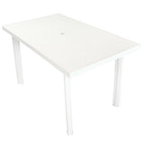 Vidaxl tuintafel 126x76x72 cm kunststof wit